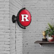 Rutgers Scarlet Knights: Original Oval Rotating Lighted Wall Sign, FNB-NCRTGR-125-01A