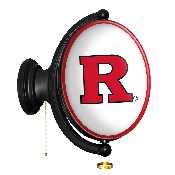 Rutgers Scarlet Knights: Original Oval Rotating Lighted Wall Sign, FNB-NCRTGR-125-01A