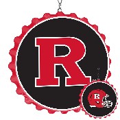 Rutgers Scarlet Knights: Helmet - Bottle Cap Dangler, NCRTGR-220-02