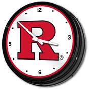 Rutgers Scarlet Knights: Retro Lighted Wall Clock, NCRTGR-550-01