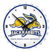 South Dakota State Jackrabbits: Bottle Cap Lighted Wall Clock, AGS-NCSDSU-545-01A