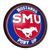 SMU - Southern Methodist Mustangs Slimline Illuminated Team Spirit Wall Sign-Round, FNB-NCSMUM-130