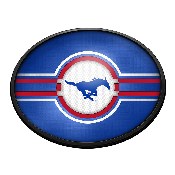 SMU Mustangs: Oval Slimline Lighted Wall Sign, FNB-NCSMUM-140-01A