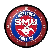 SMU Mustangs: PONY UP - Modern Disc Wall Clock, NCSMUM-510-02
