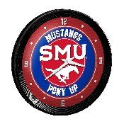 SMU Mustangs: PONY UP - Ribbed Frame Wall Clock, NCSMUM-530-02