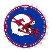 SMU Mustangs: Helmet - Bottle Cap Wall Clock, FNB-NCSMUM-540-03A