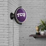 TCU Horned Frogs: Original Oval Rotating Lighted Wall Sign, NCTCUH-125-01