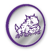TCU Horned Frogs: Mascot - Modern Disc Mirrored Wall Sign, NCTCUH-235-02