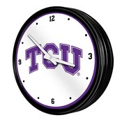 TCU Horned Frogs: Retro Lighted Wall Clock, NCTCUH-550-01