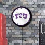 TCU Horned Frogs: Retro Lighted Wall Clock, NCTCUH-550-01