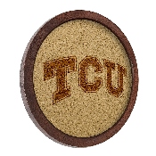 TCU Horned Frogs: "Faux" Barrel Framed Cork Board, FNB-NCTCUH-632-01A