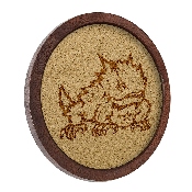 TCU Horned Frogs: Mascot - "Faux" Barrel Framed Cork Board, FNB-NCTCUH-632-02A