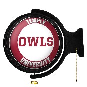 Temple Owls: Owls - Original Round Rotating Lighted Wall Sign, NCTEMP-115-01
