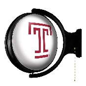 Temple Owls: Logo - Original Round Rotating Lighted Wall Sign, FNB-NCTEMP-115-02A