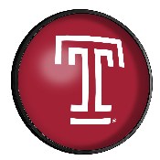 Temple Owls: Logo - Round Slimline Lighted Wall Sign, FNB-NCTEMP-130-02A