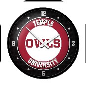 Temple Owls: Owls - Modern Disc Wall Clock, NCTEMP-510-01