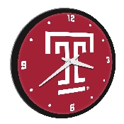 Temple Owls: Logo - Modern Disc Wall Clock, FNB-NCTEMP-510-02A