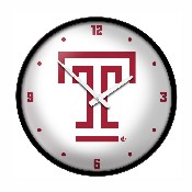 Temple Owls: Logo - Modern Disc Wall Clock, FNB-NCTEMP-510-02A