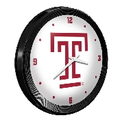 Temple Owls: Ribbed Frame Wall Clock, FNB-NCTEMP-530-02A