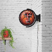 Texas Tech Red Raiders: Basketball - Original Round Rotating Lighted Wall Sign, NCTTRR-115-11
