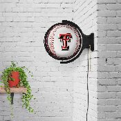 Texas Tech Red Raiders: Baseball - Round Rotating Lighted Wall Sign, NCTTRR-115-31