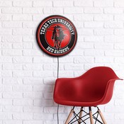 Texas Tech Red Raiders Slimline Illuminated Team Spirit Wall Sign-Round FNB-NCTTRR-130