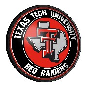 Texas Tech Red Raiders: Texas - Round Slimline Lighted Wall Sign, NCTTRR-130-04