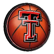 Texas Tech Red Raiders: Basketball - Round Slimline Lighted Wall Sign, NCTTRR-130-11