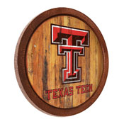 Texas Tech Red Raiders: Weathered "Faux" Barrel Top Sign, NCTTRR-240-03