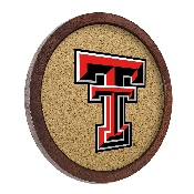 Texas Tech Red Raiders: Logo - "Faux" Barrel Framed Cork Board, FNB-NCTTRR-632-01A