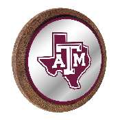 Texas A&M Aggies: Texas - "Faux" Barrel Top Mirrored Wall Sign, NCTXAM-245-02