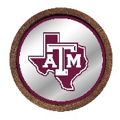 Texas A&M Aggies: Texas - "Faux" Barrel Top Mirrored Wall Sign, NCTXAM-245-02