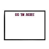 Texas A&M Aggies: Gig Em' Aggies - Framed Dry Erase Wall Sign, FNB-NCTXAM-613-02A