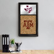 Texas A&M Aggies: Texas Dual Logo - Mirrored Cork Note Board, NCTXAM-645-04