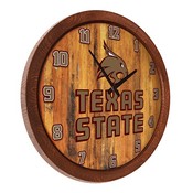 TXST - Texas State Bobcats 20" Barrel Team Logo Wall Clock, FNB-NCTXST-560