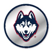 UConn Huskies: Mascot - Modern Disc Mirrored Wall Sign, FNB-NCUCON-235-02A