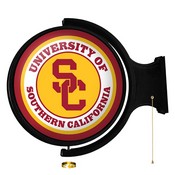 USC Trojans Rotating Illuminated Team Spirit Wall Sign-Round, FNB-NCUSCT-115