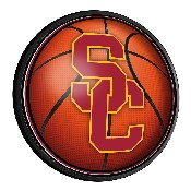 Southern Cal Trojans: Basketball - Round Slimline Lighted Wall Sign, NCUSCT-130-11