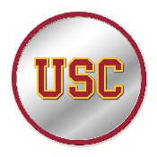 USC Trojans: Modern Disc Mirrored Wall Sign, FNB-NCUSCT-235-01A