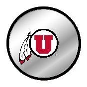 Utah Utes: Modern Disc Mirrored Wall Sign, NCUTAH-235-01