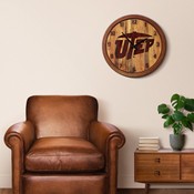 UTEP Miners 20" Barrel Team Logo Wall Clock, FNB-NCUTEP-560