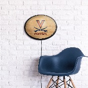 Virginia Cavaliers: Hardwood- Oval Slimline Lighted Wall Sign, NCUVAC-140-12