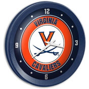 Virginia Cavaliers: Ribbed Frame Wall Clock, NCUVAC-530-01
