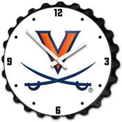 Virginia Cavaliers: Logo - Bottle Cap Wall Clock, NCUVAC-540-02