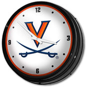 Virginia Cavaliers: Retro Lighted Wall Clock, NCUVAC-550-01