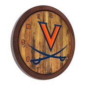 Virginia Cavaliers: "Faux" Barrel Top Wall Clock, NCUVAC-560-01