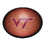 Virginia Tech Hokies: Pigskin - Oval Slimline Lighted Wall Sign, NCVTCH-140-21
