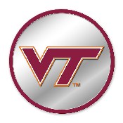 Virginia Tech Hokies: Modern Disc Mirrored Wall Sign, FNB-NCVTCH-235-01A