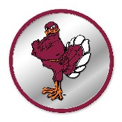 Virginia Tech Hokies: Mascot - Modern Disc Mirrored Wall Sign, FNB-NCVTCH-235-02A