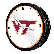 Virginia Tech Hokies: Retro Lighted Wall Clock, NCVTCH-550-01